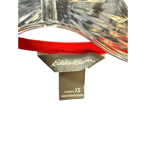 Eddie Bauer Womens XS Blue‎ & White Paisley Fleece Pullover Half-Zip Jacket With - Picture 4 of 10